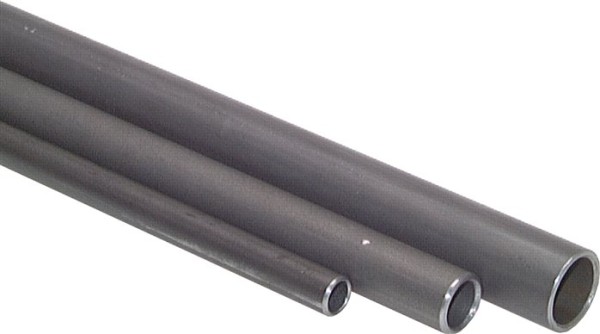 Stahlrohr, nahtlos, schwarz phosphatiert, 15 mm x 1,5 mm