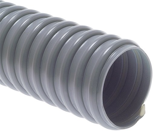 Vakuum-Kunststoffspiralschlauch, PVC-Flex grau, 19mm