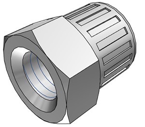 Überwurfmutter, 5/32" bzw. 4 mm OD, für CPC-Klemmverschraubung