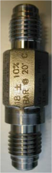 C000001 / BS 550-9 MV4 Berstscheibe, Edelstahl/Nickel, Berstdruck 9 bar, 1/4" Faceseal male