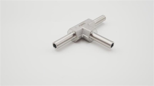 Mini-Schweiß-T-Stück, Edelstahl 316L, 3mm